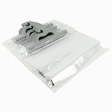 Imagem de Sacos de armazenamento Monaco Deluxe para pendurar, pacote com 10 sacos de polietileno de plástico transparente de 35,56 x 31,75 cm para uso em sala de aula, biblioteca e farmácia