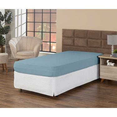 Imagem de Capa Protetora Colchão Solteiro 20cm Altura Com Zíper Em Malha Algodão