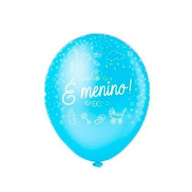 Imagem de Balões Decoração para Chá Revelação É Menino É Menina 25 Un - Linha Fa