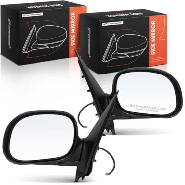 Imagem de A-Premium Par (2) espelhos retrovisores elétricos do lado do motorista e do passageiro - compatível com Ford F-150 F150 2001-2002, Expedition 1998-2002 - Espelho retrovisor externo cromado dobrável