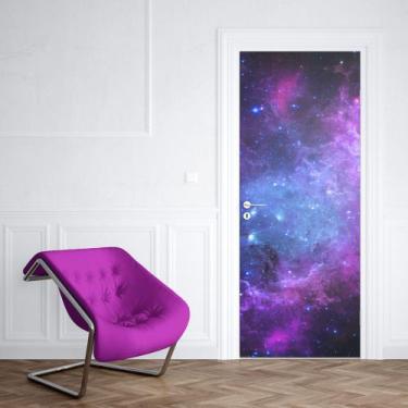 Imagem de Adesivo de Porta Fundo Espacial - Império da Impressão, P - 70cm x 210