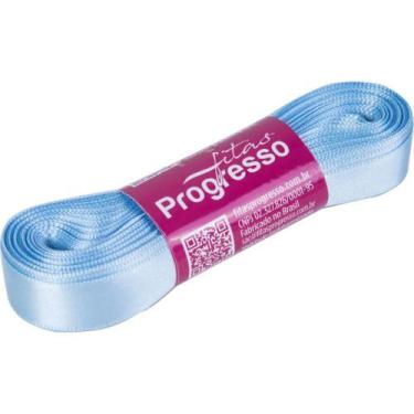 Imagem de Fita de Cetim 15MM 10M Azul Bebê 212 - Fitas Progresso