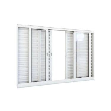 Imagem de Veneziana 120x120 6 Folhas - Alumínio Branco - Linha 25 Suprema