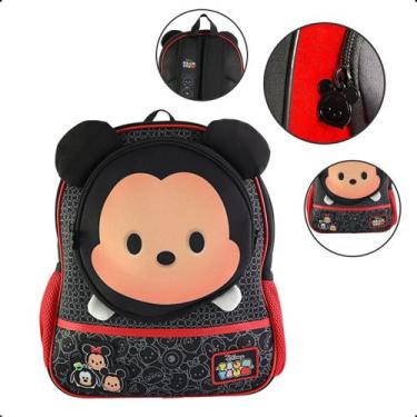 Imagem de Mochila Bolsa Mickey Minnie Oficial Infantil Criança Escolar Alça Zípe
