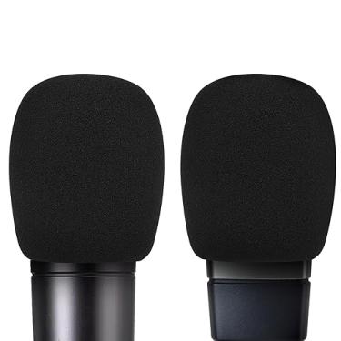 Imagem de Musiin Para-brisas de espuma de microfone compatível com AKG P120, P220, P420, P820, C3000, C414 XLS, C414 XLII Capa de espuma antipop para microfone, filtro de espuma de esponja, capa de vento para microfone (preto) pacote com 2