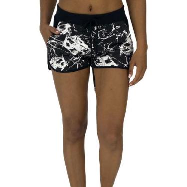 Imagem de Shortinho Feminino MXD Conceito Granito Preto e Branco, P, Preto, Femi