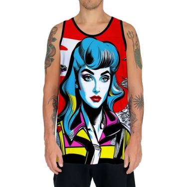 Imagem de Camiseta Regata Tshirt Pin Up Mu.lher Morena Pop Art Moda 5 - Enjoy Sh