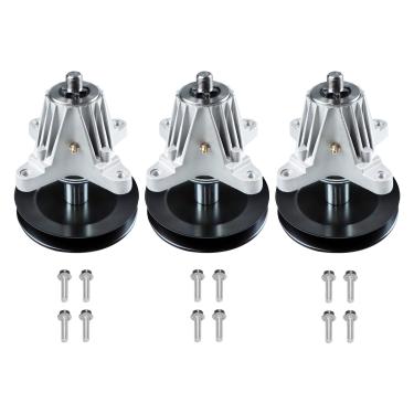 Imagem de Dibanyou Pacote de 3 conjuntos de deck de eixo com polia para MTD Cub Cadet 618-06978 918-06978 Super Bronco 54 Craftsman T8400 G8600 G8400 Z6900 RZT-L54 RZT-L54KH