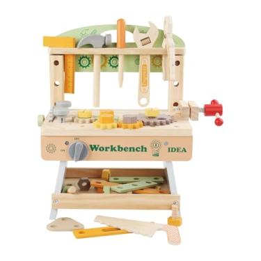Imagem de EHJRE Crianças Ferramenta Bench Brinquedo Educativo Pretend Play Crianças Workbench Pretend Play Construction Toy para 3 4 5 Year Old Birthday Gifts
