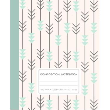 Imagem de Composition Notebook College Ruled: arrows pattern cover, 9.75" x 7.5" with 100 Pages | composition book For School, College, Work, Office