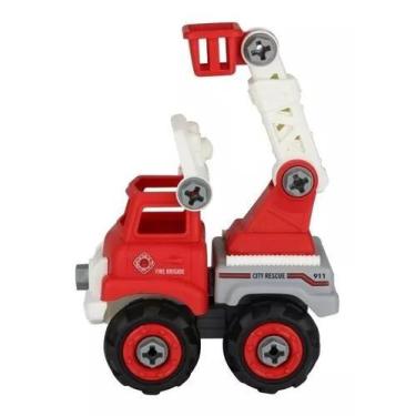 Imagem de Caminhão Bombeiro Brinquedo Infantil Monta Desmonta Bbr Toys