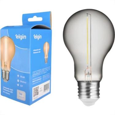 Imagem de Lampada Filamento De Led Elgin A60 - 1W. 50Lm E-27 Bivolt Branco