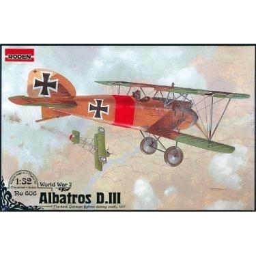 Imagem de Roden Avião de Modelo Albatros D.III 1/32 Kit de Modelo Militar para Adultos Interessados em Modelismo, História ou Aviação