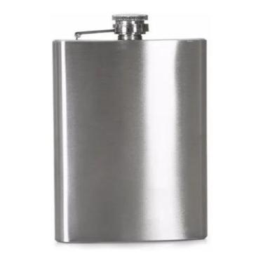 Imagem de Cantil De Bolso Inox 205ml Garrafa Whiskeira Whisky Bar 7oz - New, 7oz