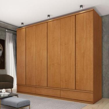 Imagem de Guarda-Roupa Casal Esparta 6 Portas 9 Gavetas Cinamomo - Tcil Móveis, 