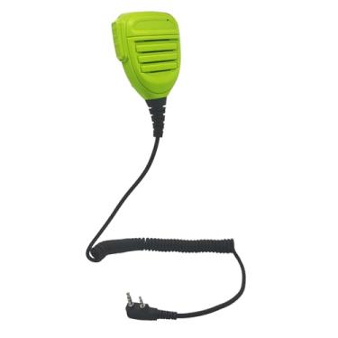Imagem de HELETUL Microfone de alto-falante verde Uv5r IP56 à prova d 'água lapela mãos livres para Baofeng Samcom uv-5g uv-21r uv 17r 5rm, para Kenwood 2 pinos tk 2160, para Arcshell ar-6, para Retevis rt21