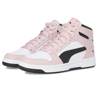 Imagem de PUMA Tênis feminino Rebound Layup, Puma Branco/PUMA Preto/Mauve Mist, 35