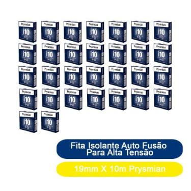 Imagem de Kit 30 Fita Isolante Auto Fusão Para Alta Tensão 19mm X 10m Prysmian