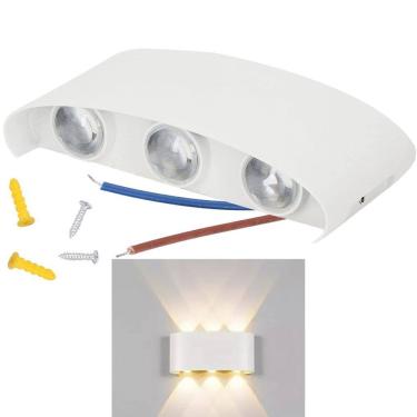 Imagem de Arandela Parede Luminaria Meia lua Led 6W 6 Fachos Iluminaçao Garagem Casa Varanda Quintal