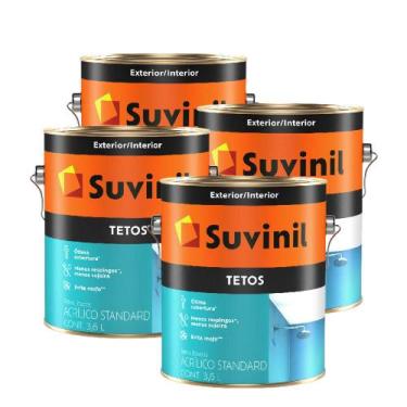 Imagem de Tinta Tetos Branco Neve 3,6L C/ 4 Und Suvinil