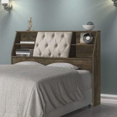 Imagem de Cabeceira Cama Casal 4 Nichos Nubia vj Móveis