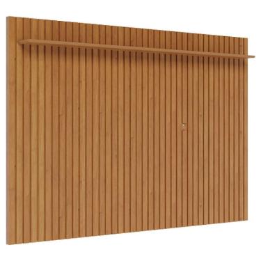 Imagem de Rack Bancada Classic 2 Gavetas com Nicho e Painel para TV Suspenso Ripado Loft 2.2 Off White Nature - Imcal