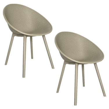 Imagem de Kit 2 Cadeiras área Externa De Pp Marina Com Base Desmontável Fendi G56 - Gran Belo