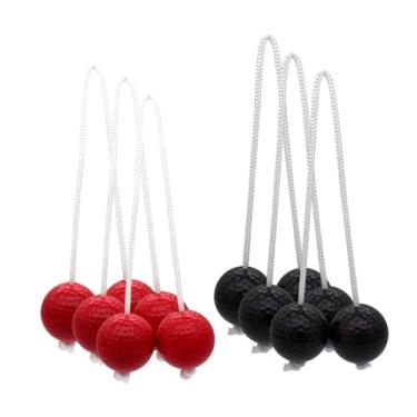 Imagem de Deevoka Bolas de escada 6x bolas de substituição Bolas ao ar livre quintal para crianças adultos Família Backyard Game Ladder Toss Diâmetro 42mm, 3 Vermelho E 3 Preto