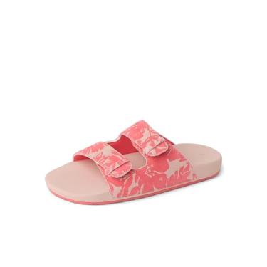 Imagem de REEF Sandália infantil Ojai Slide para meninas, Cameo Rose Tropics, 15