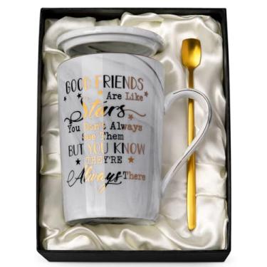 Imagem de Presentes de aniversário de melhor amiga para mulheres - Presentes de amizade para mulheres - Ideias perfeitas de presente de aniversário para ela, melhor amiga, irmã - Caneca de café de mármore de