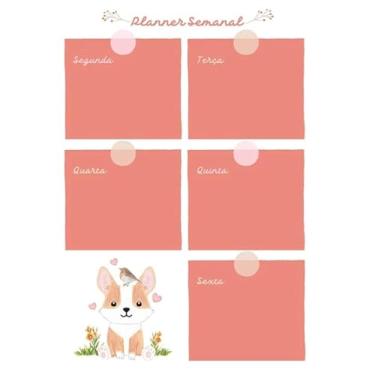 Imagem de Quadro De Rotinas Diária Semanal Cachorro