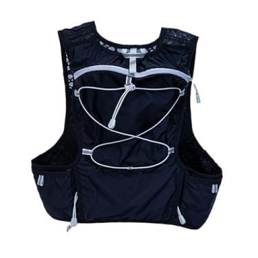 Imagem de Dynwave Pacote de água, mochila de hidratação leve, bolsa de bolso multi, mochila 5L para correr Night Night Walking, Preto