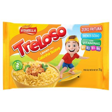 Imagem de Macarrão Instantâneo Lámen Vitarella Galinha Suave Zero Fritura Treloso 75g