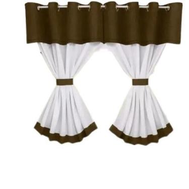 Imagem de Cortina De Cozinha Com Bando 2.00x1.40 cores - Helena Enxovais e Corti