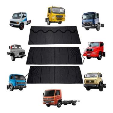 Imagem de Cortina Cetim Frente E Lateral Mb 1113 3pcs Cabine Pequena - JCS Acess