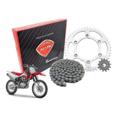 Imagem de Kit relação transmissão honda crf 230 2006 sem retentor - allen