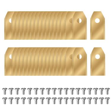 Imagem de Uvafly Lâminas de substituição compatíveis com Segway Navimow i105N, i108N, i110N, H500N, H800N, H1500N, H3000N, Lâminas de substituição de titânio durável, 36 peças, ouro