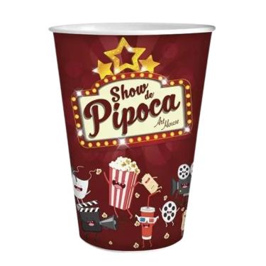 Imagem de Balde de Pipoca 3 Litros GRANDE 18cm - Plástico Cinema Filme Família Amigos - PANAMI