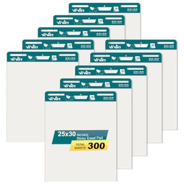 Imagem de ViVin Super Sticky Easel Pad, 25 in x 30 in Large Premium Self Stick Flip Chart Paper，30 Sheets/Pad, 10 Pads/Pack