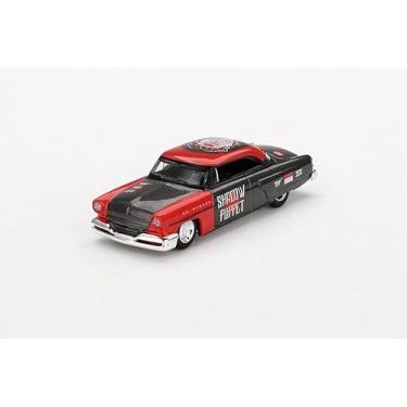 Imagem de Diecast Model Car Compatible with Mini GT x Mizu Diecast 1:64 Lincoln Capri Hot Rod 1954 “Shadow Puppet” Model MGT00874