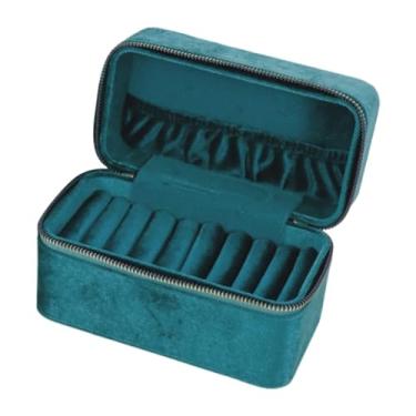 Imagem de predolo Caixa organizadora para guardar pulseiras, suporte para pulseiras, caixa de joias para exibição de anéis, lojas de brincos, mulheres, senhoras, casa, Azul Pavão
