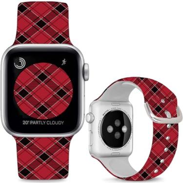 Imagem de Sjiangqiao Pulseiras de silicone macio compatíveis com Apple Watch de 38 mm, 40 mm, 41 mm e 42 mm (série 10), iWatch SE/SE2, pulseiras esportivas de substituição compatíveis com iWatch séries 10, 9, 8