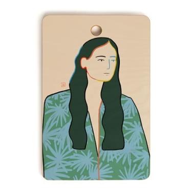 Imagem de Society6 Tábua de corte de bambu - Decoração de cozinha por Sandra Poliakov - Tábuas de corte exclusivas para cozinha, 40,6 cm x 26,7 cm x 1,3 cm, Girl In Love