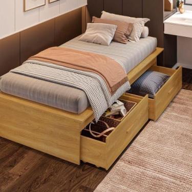 Imagem de Cama Box Solteiro 02 Gavetas Dengo Freijó - PIPPA WEB