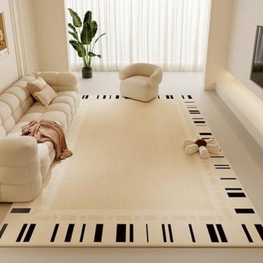 Imagem de Tapetes grandes e felpudos para decoração de quarto, para sala de estar, grossos, laváveis, para vestiário, macios e fofos (200x250 cm/E)