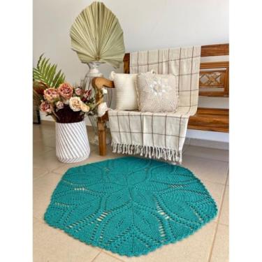 Imagem de Tapete P 1,10m Folha De Café Crochê Artesanal (Tiffany)