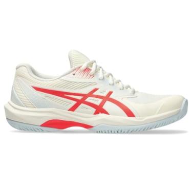 Imagem de ASICS Tênis feminino Game FlyteFoam Pickleball, Creme/Vermelho Flash, 41