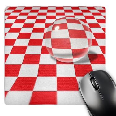 Imagem de 3dRose LLC 20,3 x 20,3 x 0,63 cm, jogos de piquenique mostram uma grande impressão de mármore de vidro transparente em tecido de mesa xadrez (mp_19459_1)