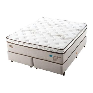 Imagem de Conjunto Box King Mola Probel Prohotel Casa (193x203x66cm) Branco, Bra