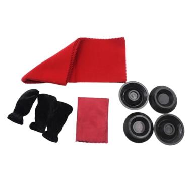 Imagem de Dynwave Kit de cuidados para piano, capas para pedais, protetores de chão para pernas, pano de limpeza, capa para teclado